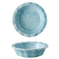 thumbnail image 1 of Qeeadeea Small Round Baking Dish Set Of 2, Colorful Ceramic Casserole Dish, Round Ceramic Pie Plate-Light blue-17cm, 1 of 7