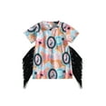 thumbnail image 1 of Faithtur Robe Western pour Bébé Fille, Manches Courtes Col Rond Imprimé Cheval/vache Robe T-Shirt, 1 of 8