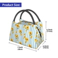 thumbnail image 2 of Yiaed Blue White Striped Sunflower Print Lunch box lunch bag Portable Insulated Lunch Box for Women Men Cooler Tote Bag with Front Pocket for Work Picnic Travel, 2 of 6