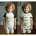 thumbnail image 2 of DDSOL Toddler Boy Excavator Pajamas Short Sleeves Pjs Cotton Sleepwear Sets 4-Pieces Yellow 2T, 2 of 8