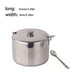 thumbnail image 5 of Bewildely Recipiente de chile de azúcar de acero inoxidable con tapa Sales Pimienta Condimento Olla de almacenamiento Caja de condimentos para Cocina y Comedor Largo, 5 of 6