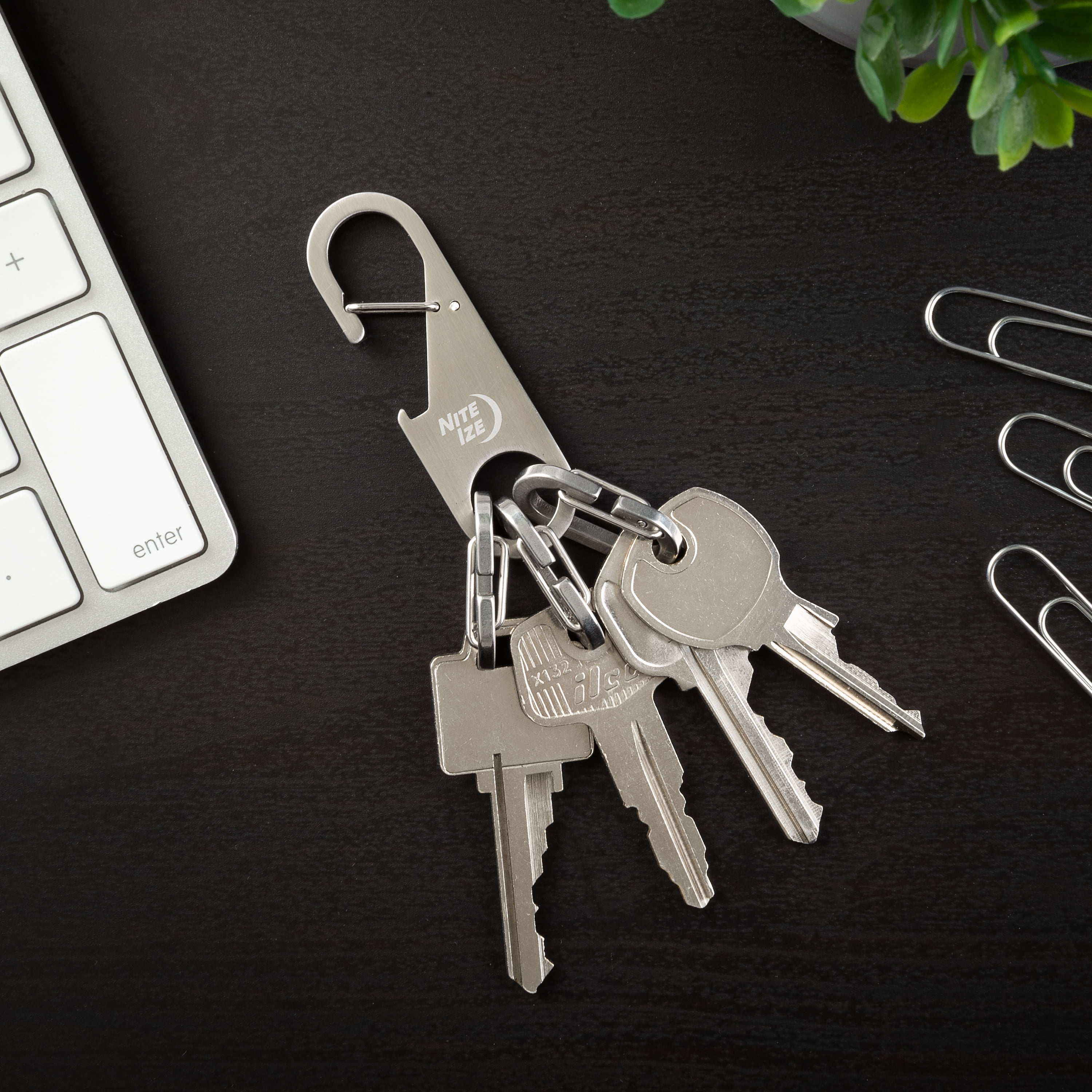 Nite Ize Z-Rack Keychain Bottle Opener - Small Stainless-Steel