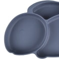 thumbnail image 2 of Plato De Alimentación De Bebé De Silicona Platos para niños de dibujos animados Platos de alimentación para bebés de silicona Cubiertos para bebés (Azul marino) Ehuebsd Libre de BPA, 2 of 9
