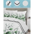 thumbnail image 3 of Twin XL Quilt Bedding Set, Green Blooms Floral Reversible Summer Quilt 3 Pieces, Farmhouse Spring Flowers Botanical Lightweight Bedspreads Coverlets with 2 Pillow Shams for All Seasons, 3 of 5