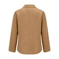 thumbnail image 5 of BODOAO Women's Blazer Business Casual Lightweight Suit - Long Sleeve Slim Fit Work Office Jacket with Pockets Womens Casual Front Long Sleeve Lapel Collar Work Business Jacket Khaki 3Xl, 5 of 8