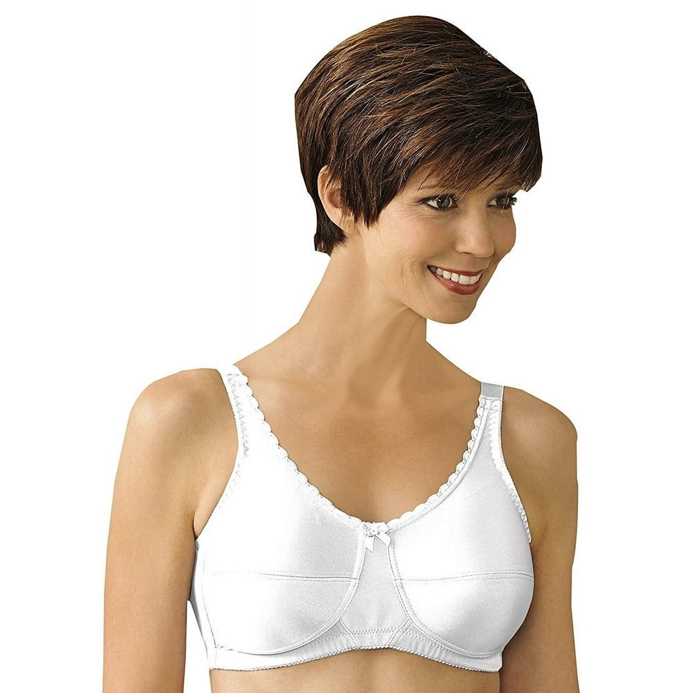 Nearly Me Nearly Me Women's Postsurgical Satin Cup Bra 40A White