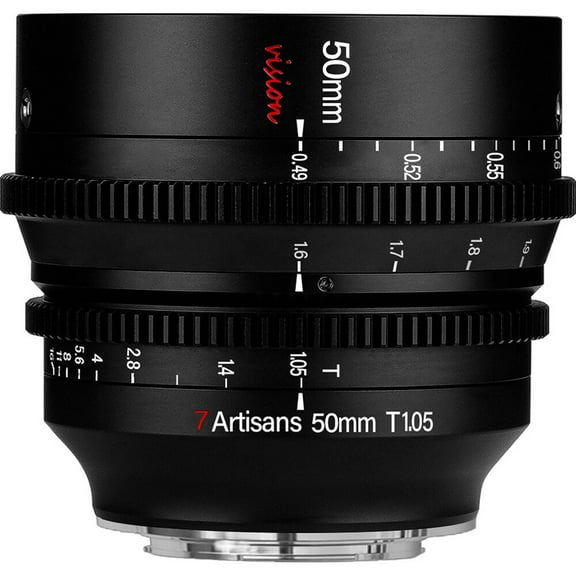 7artisans Photoelectric 50mm T1.05 Vision Cine Lens for Sony E, Black