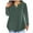 Army Green-08, variant on STETMN Plus Size V Neck Top for Women Loose Long Sleeve Shirt Lightweight Going Out T-Shirt