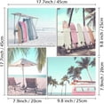 thumbnail image 5 of Creoate Beach Room Decor Aesthetic, 4 Pieces Beach Decor Summer Theme Canvas Print Framed Set Artwork Beach Decorations for Home Bathroom, Beach gift (Pink)\u2026, 5 of 6