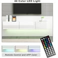 thumbnail image 4 of Homsee Floating LED TV Stand for TVs up to 70", Wall Mounted Wood Media Console with Glossy Surface & LED Lights, Modern Entertainment Center with 3 Drawers for Living Room, Bedroom, White, 4 of 7