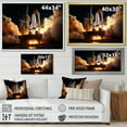 thumbnail image 4 of Designart "Night Launch Space Shuttle II" Space Shuttle Canvas Art Print, 4 of 5