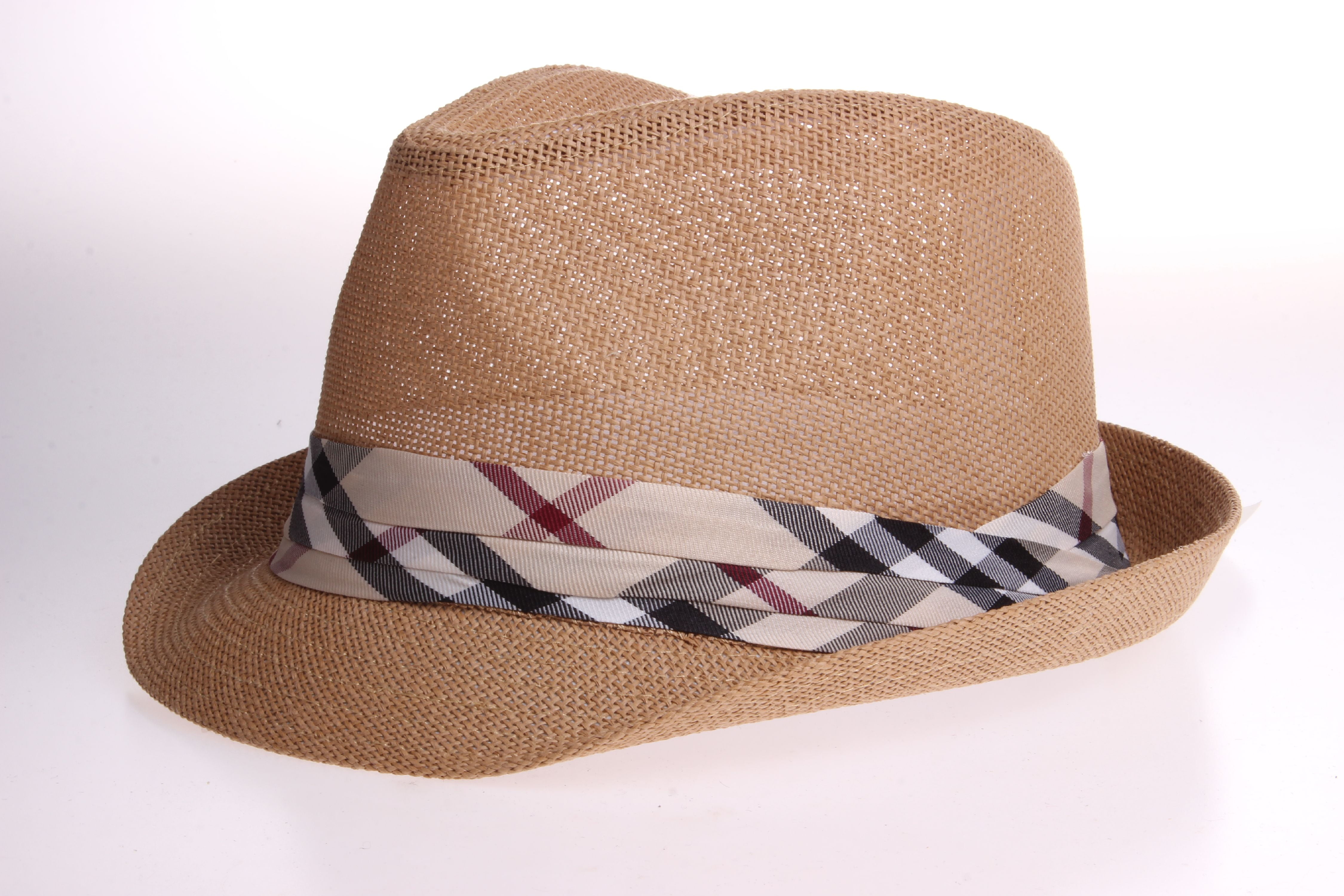 light brown fedora hat
