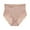 Khaki #100, variant on WULMLEO Women's 1 Pack Lace Panties Cheeky Mid Rise Wide Gusset Aron Belly Ladies Underwear Panties White S