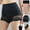 Black, variant on HAOTAGS Boy Shorts for Women,High Waist Stretchable Breathable Lace Brief Panties Black M