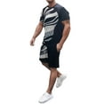 thumbnail image 1 of MAWCLOS Pyjama pour Homme Deux Pièces Tenue d'Intérieur Ensemble de Pyjama à Manches Courtes Taille Élastique Rue 2 Pcs Survêtement #3 2TG, 1 of 4