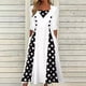 thumbnail image 2 of Vestido largo casual de verano con estampado de lunares y cuello cuadrado para mujer Fridja  bnh6236, 2 of 5