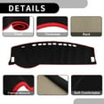 thumbnail image 4 of Dash Cover - Car Center Console - for Toyota Highlander 2001-2007 Flannel Black Red - 1Pc, 4 of 6