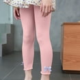 thumbnail image 2 of Mikilon Kids Thin Leggings Size 1-7 Years Solid Color Grdphic High Waist ‌Trousers‌ Stylish Sweatpants Adorable Bow Tied Jogger Pants Comfortable Elastic Waist Pants, 2 of 9