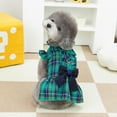 thumbnail image 3 of Adorable Pet Clothes for Cats & Small Dogs - Charming Spring & Autumn Wear Plaid Traction Skirt, 3 of 7