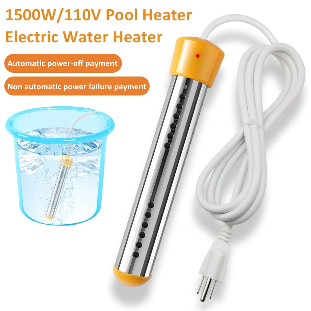 Electric Immersion Heater Warmer Boiler 110V 1500W Portable Travel Water Heater for Water Tea Coffee Soup 3M 