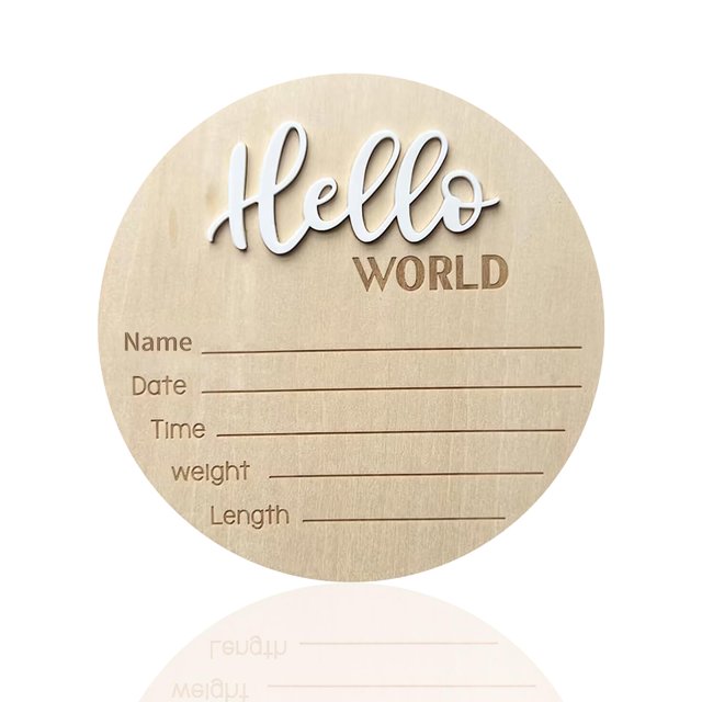 Letrero de anuncio de bebé DUOJINSANXI Hello World Newborn