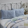 thumbnail image 3 of VHC Brands Jolie, Farmhouse Ruffled Pillow Cases, Standard, Floral, Blue & Green, 21x26+4, Set of 2, 3 of 3