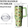 thumbnail image 2 of 40 oz Christmas Tumbler with Handle Lid and Straw, Green Merry Christmas Holiday Coffee Mug Cup Water Bottle,Christmas Gifts for Women, 2 of 3