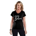thumbnail image 2 of NanyCrafts' I only Raise Ballers Ladies Modern Fit V-Neck Shirt, 2 of 2