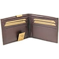 thumbnail image 3 of Brown Men's Genuine Leather Alligator Bifold Wallet with Multi Pockets ID cards Billfold, 3 of 3