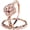 Rose Gold-A, variant on 18K Rose Gold Plated Morganite Pink Crystal Ring Set for Women Wedding Bridal Jewelry Size-US 5