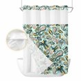 thumbnail image 2 of Boho Sage Green Floral No Hook Shower Curtain Waterproof,Bathroom Curtains with Snap in Liners and See Through Top Window,Farmhouse Botanical Vintage Paisley Flower Bathtub Curtains Shower 60"Wx72"L, 2 of 8