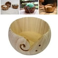 thumbnail image 4 of Recipiente de almacenamiento 5.9 "con orificios taldos y tadros que evitan que se resbale Canasta de almacenamiento Madera natural Baoblaze Cuenco de madera para almacenamiento de hilo, 4 of 8