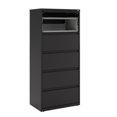 thumbnail image 2 of Hirsh 30-in Wide HL10000 Series Metal 5 Drawer Lateral File Cabinet Black, 2 of 9