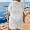 thumbnail image 6 of Taqqpue Kimonos for Women Solid Color Short Sleeve Beach Cover Up Loose Swimsuit Bathing Suit Coverup Cardigan for Summer Swimwear, 6 of 6