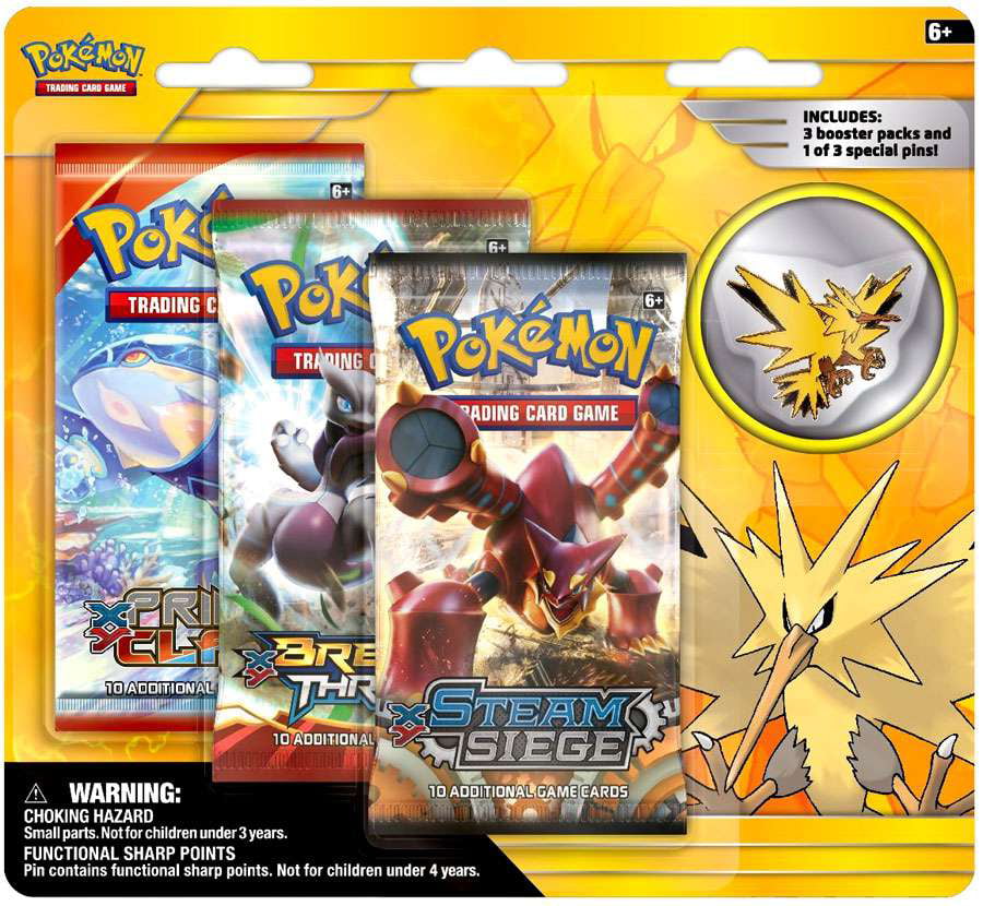 8 Pokemon Trading Card Game Steam Seige 2 Booster Packs Collectors Pin for sale online 