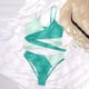 thumbnail image 4 of Mejor Belleza Mujer Traje de Baño de Moda Aumentar el tamaño 2 Piezas Tankini Tops de Bikini y Partes de Abajo Turquesa L, 4 of 7