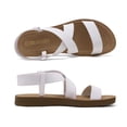 thumbnail image 2 of Sandalia DREAM PAIRS ELENA Blanca con Tira Elástica en el Tobillo y Suela Plana, 2 of 5