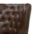 thumbnail image 5 of Holmes Tufted High-Back 360 Swivel Counter-Height Barstool Mid Brown, 5 of 11