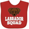 thumbnail image 3 of Inktastic Dog Chocolate Labrador Squad Boys or Girls Baby Bib, 3 of 4