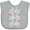 AC-Heather Grey, variant on Inktastic Biking Bicycle Silhouette Girls Baby Bib