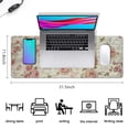thumbnail image 5 of Long Mouse Pads for Desk,Pioneer Flower Floral Print Pattern Desk Mats on Top Of Desks, Desk Mouse Pad Extra Large with 3mm Non-Slip Base and Stitched Edge for Gaming,Office,Work,Home 31.5"x11.8", 5 of 6
