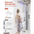thumbnail image 2 of VEVOR Shower Panel Tower System Stainless Steel Column Rainfall Waterfall Head 5 Modes, 2 of 9