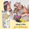thumbnail image 5 of Mom Birthday Gifts from Daughter, Son – Coffee Tumbler/Mug – Cute Unique Gift Idea for Mama, Mother, New Mom, Wife, Funny Cup, Postpartum 20oz sunflower gifts, 5 of 6