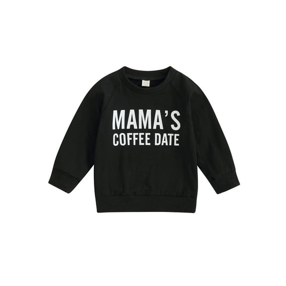 Bagilaanoe Toddler Baby Girl Boy Casual Sweatshirt Long Sleeve Letter Print Pullover 24M 3T 4T Kids Fall Loose Tee Tops