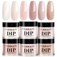 thumbnail image 1 of Set de uñas en polvo AZUREBEAUTY Nude Light Pink 6 colores, 1 of 8