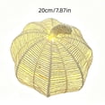 thumbnail image 2 of Hand Woven Rattan Pumpkin LED Lantern, Natural Wicker Pumpkin Light Ornament, Rustic Farmhouse Fall Decor for Halloween Thanksgiving Tabletop Porch Yard Home Holiday Decoration, White, 2 of 5
