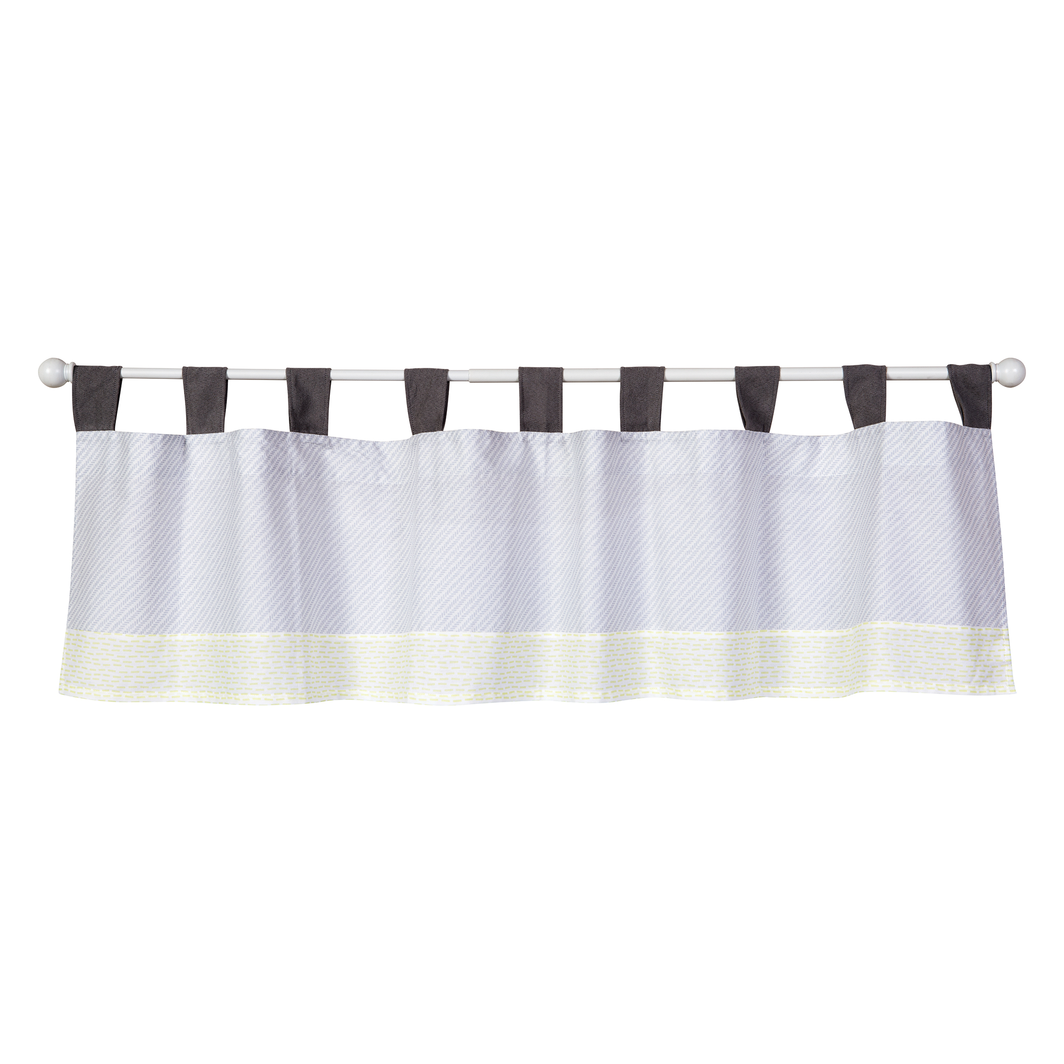 Farm Stack Gray and Green Window Valance by Trend Lab