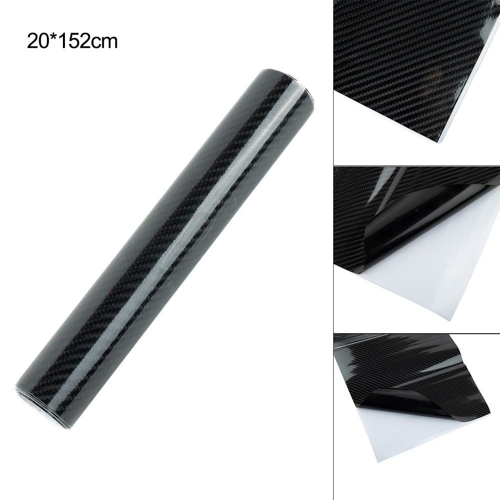 7D Car Interior Wrap Sticker Glossy Carbon Fiber Vinyl Film Car Auto