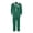 r-395Green191, variant on HAYIMI Men Dad 2 Piece Satin Pajama Set Long Sleeve Button Down Shirt and Pants with Red Contrast Collar & Chest Pocket Sleepwear Classic Nightwear