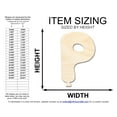 thumbnail image 2 of Unfinished Wood Balloon Letter P Shape 20" / 1/4", 2 of 3